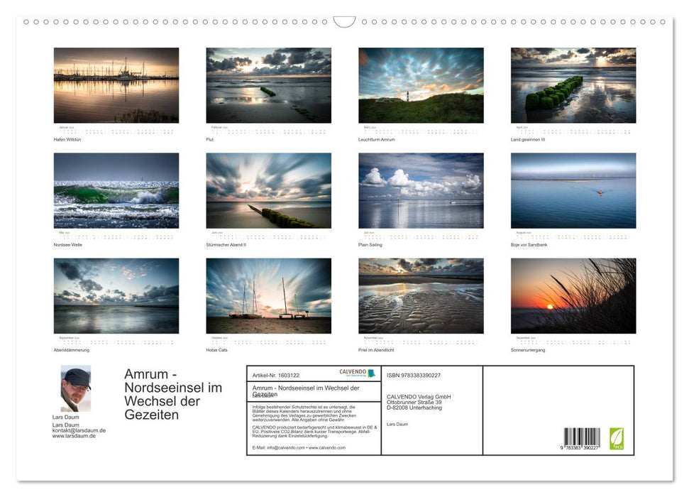 Amrum - North Sea island in the changing tides (CALVENDO wall calendar 2024) 