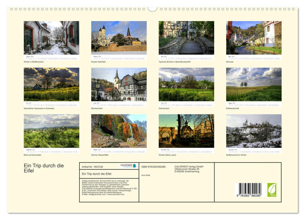 A trip through the Eifel (CALVENDO Premium Wall Calendar 2024) 