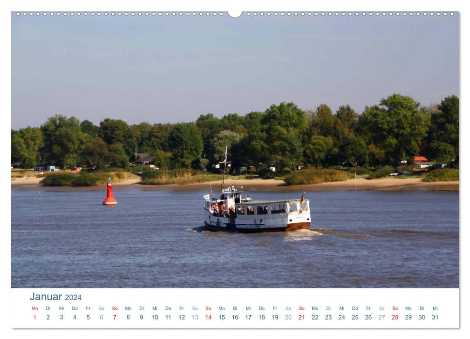 Brake 2024. Impressions from the district town of the Wesermarsch (CALVENDO Premium Wall Calendar 2024) 