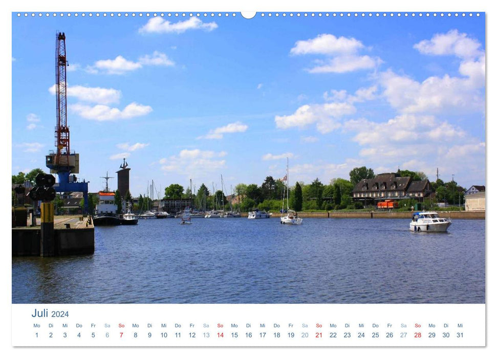 Brake 2024. Impressions from the district town of the Wesermarsch (CALVENDO Premium Wall Calendar 2024) 