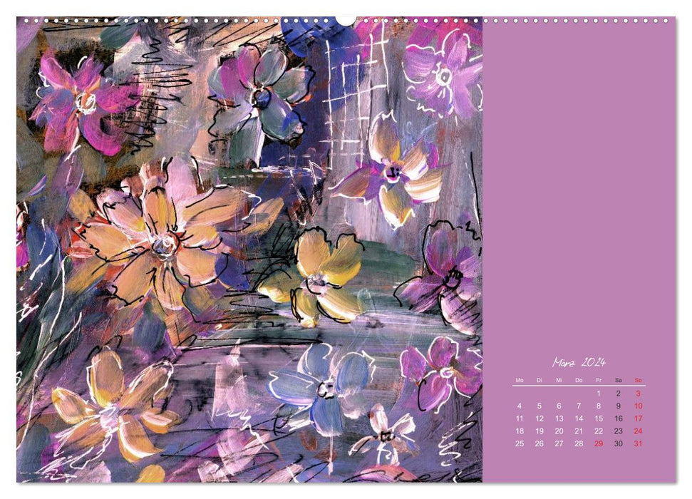 Parfum floral (Calendrier mural CALVENDO Premium 2024) 