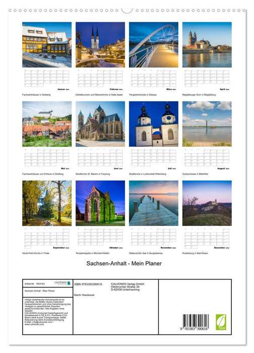 Saxe-Anhalt - My Planner (Calvendo Premium Wall Calendar 2024) 