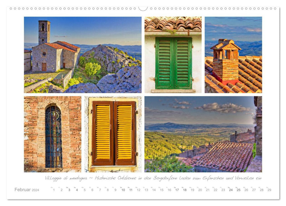 Envie de Toscane - pays de collines (Calendrier mural CALVENDO Premium 2024) 