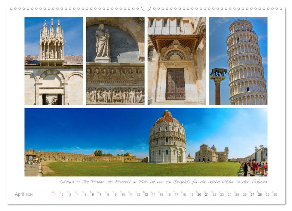 Envie de Toscane - pays de collines (Calendrier mural CALVENDO Premium 2024) 