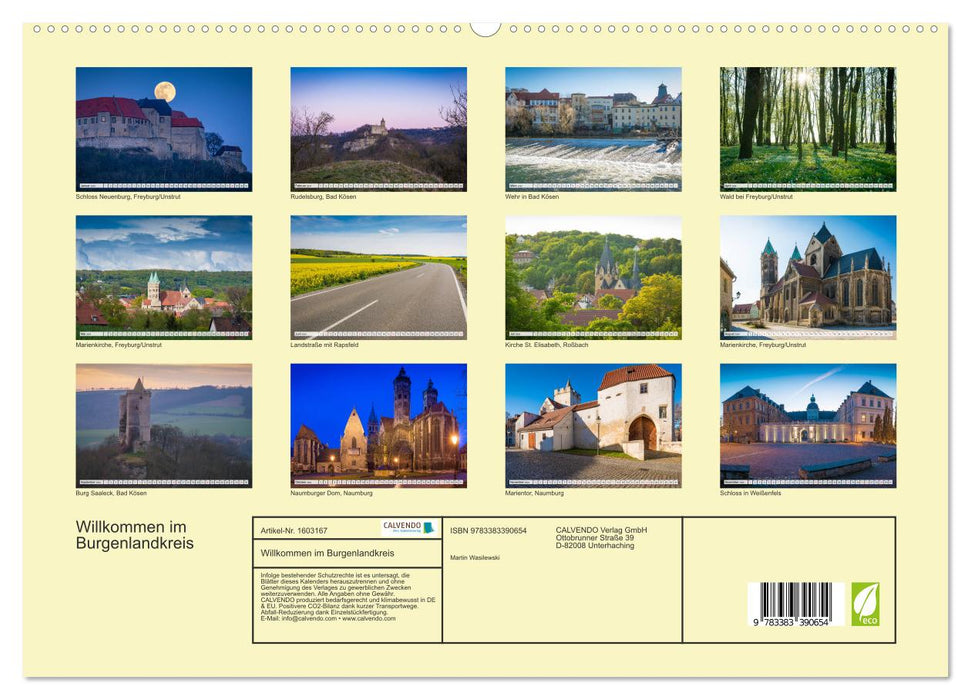 Welcome to Burgenlandkreis (CALVENDO Premium Wall Calendar 2024) 