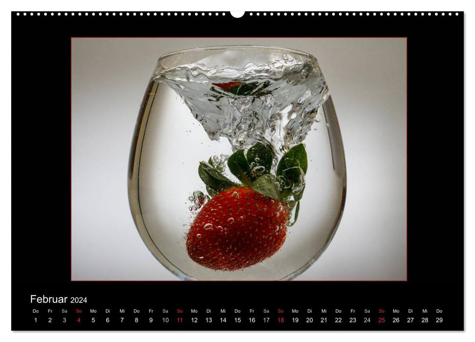 Watercolor of vitamins – When fruit goes swimming (CALVENDO Premium Wall Calendar 2024) 