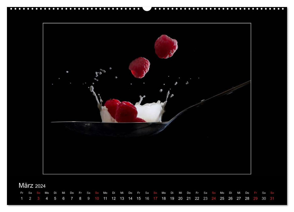 Aquarell der Vitamine – Wenn Obst baden geht (CALVENDO Premium Wandkalender 2024)