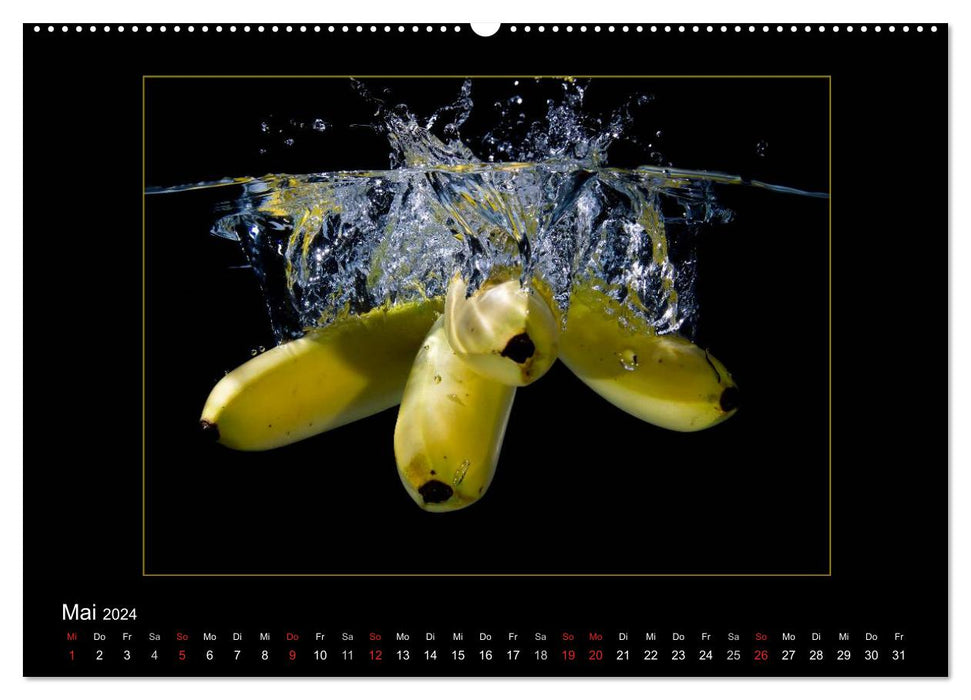 Watercolor of vitamins – When fruit goes swimming (CALVENDO Premium Wall Calendar 2024) 