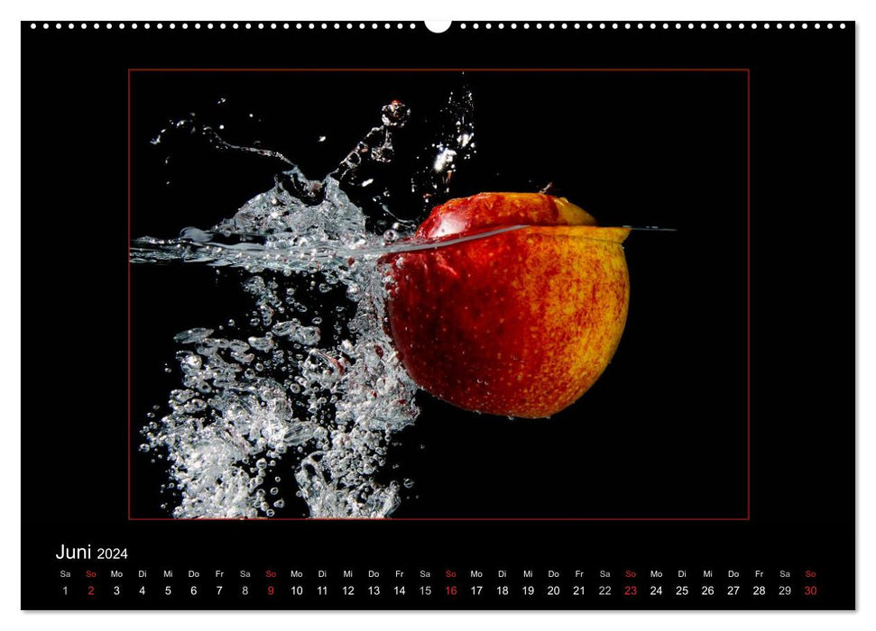 Watercolor of vitamins – When fruit goes swimming (CALVENDO Premium Wall Calendar 2024) 