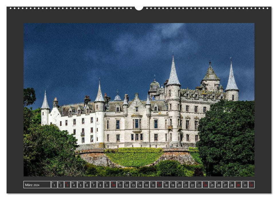 Châteaux d'Écosse – Témoins du passé (Calvendo Premium Wall Calendar 2024) 