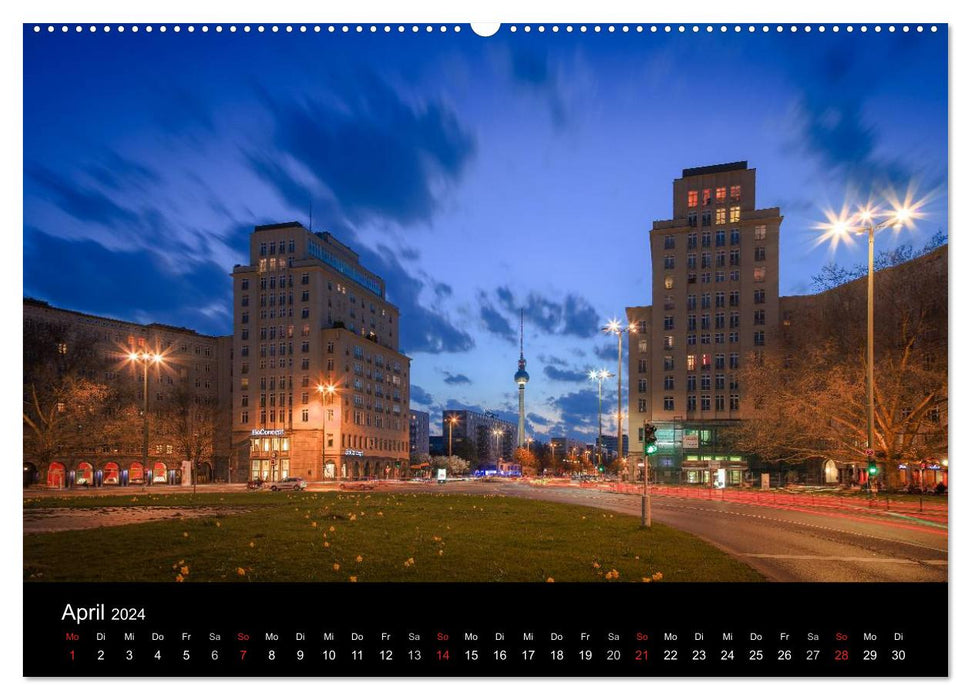 The Blue Hour in Berlin (CALVENDO wall calendar 2024) 