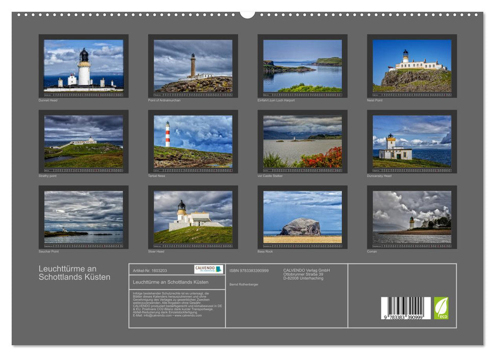 Phares sur les côtes écossaises (Calvendo Premium Wall Calendar 2024) 