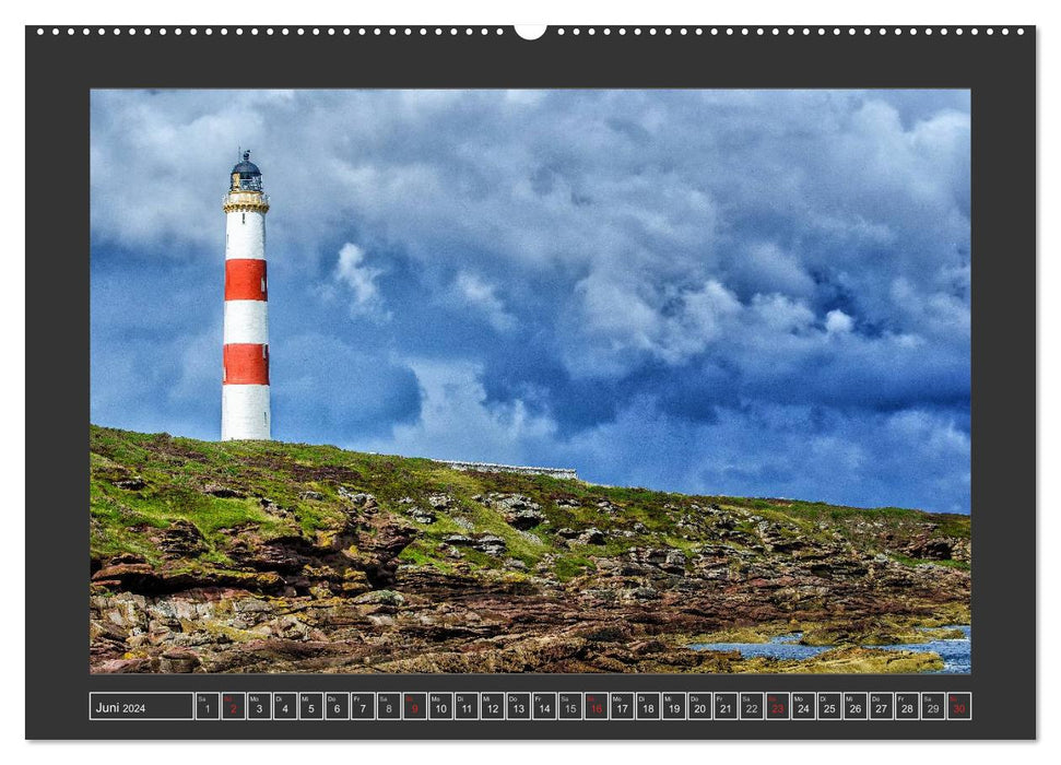 Lighthouses on Scotland's coasts (CALVENDO Premium Wall Calendar 2024) 