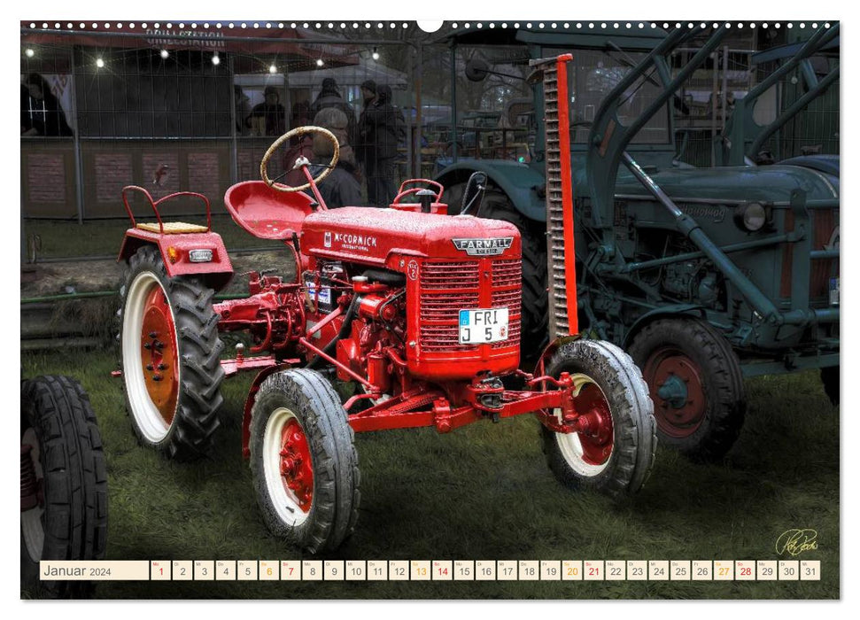 Classic cars - tractors for lovers (CALVENDO Premium wall calendar 2024) 