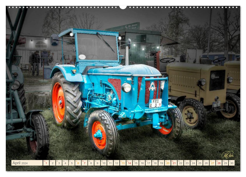 Oldtimer - Traktoren für Liebhaber (CALVENDO Premium Wandkalender 2024)