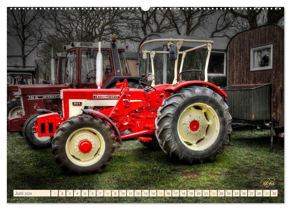 Voitures classiques - tracteurs pour les amoureux (calendrier mural CALVENDO Premium 2024)