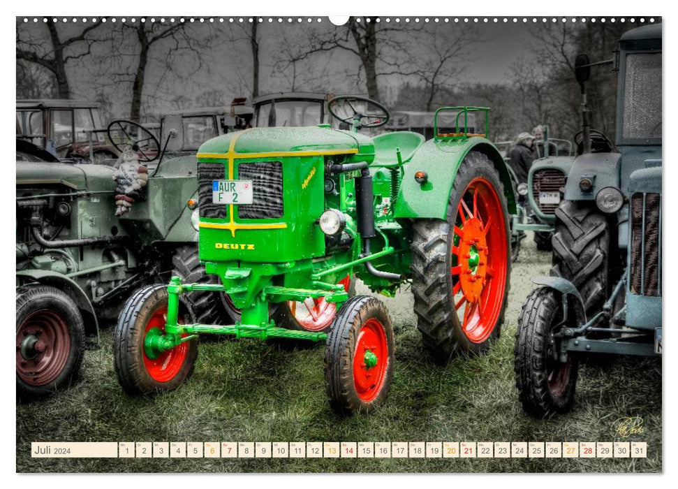 Classic cars - tractors for lovers (CALVENDO Premium wall calendar 2024) 