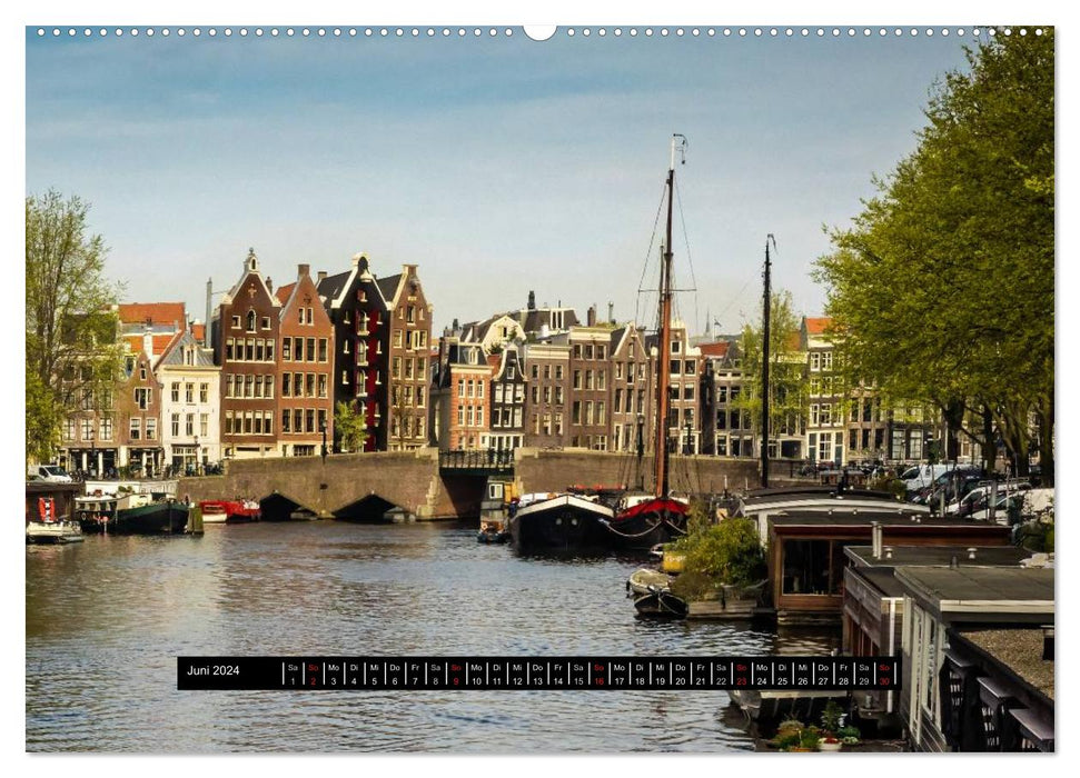 Amsterdam - Impressions du Canal Gordel (Calendrier mural CALVENDO Premium 2024) 