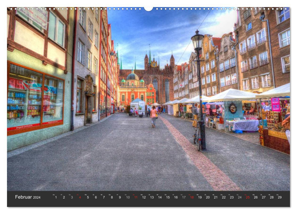 Streetlife Gdansk (CALVENDO wall calendar 2024) 