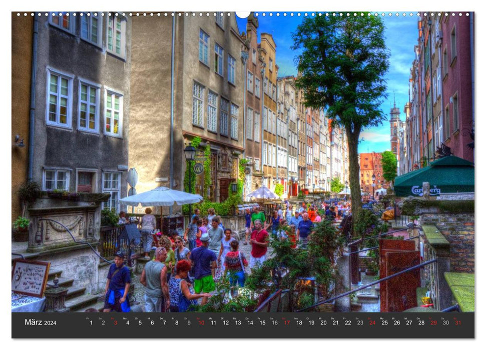 Streetlife Gdansk (CALVENDO wall calendar 2024) 