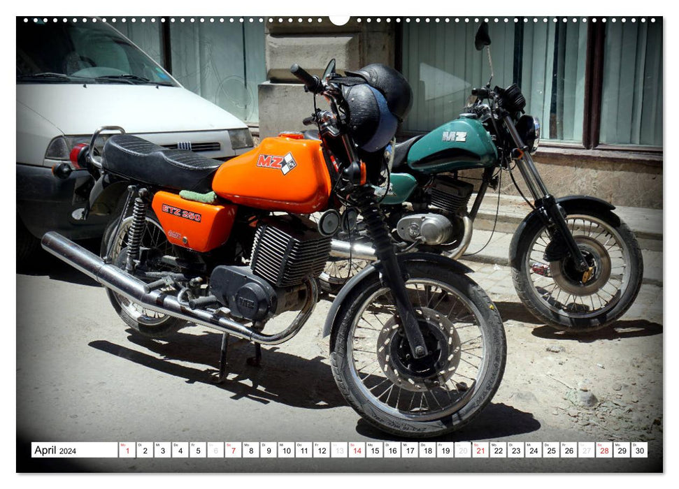 Myth MZ - A GDR motorcycle in Cuba (CALVENDO Premium Wall Calendar 2024) 