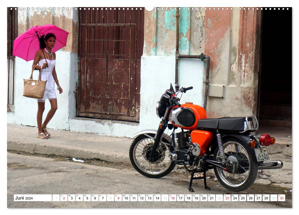 Myth MZ - A GDR motorcycle in Cuba (CALVENDO Premium Wall Calendar 2024) 