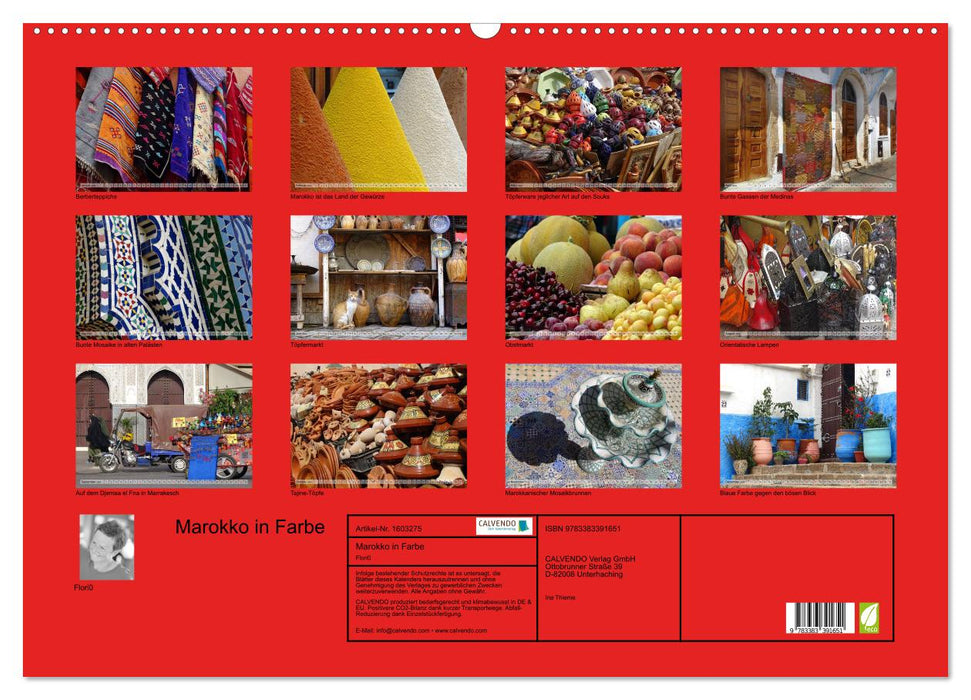 Marokko in Farbe (CALVENDO Wandkalender 2024)