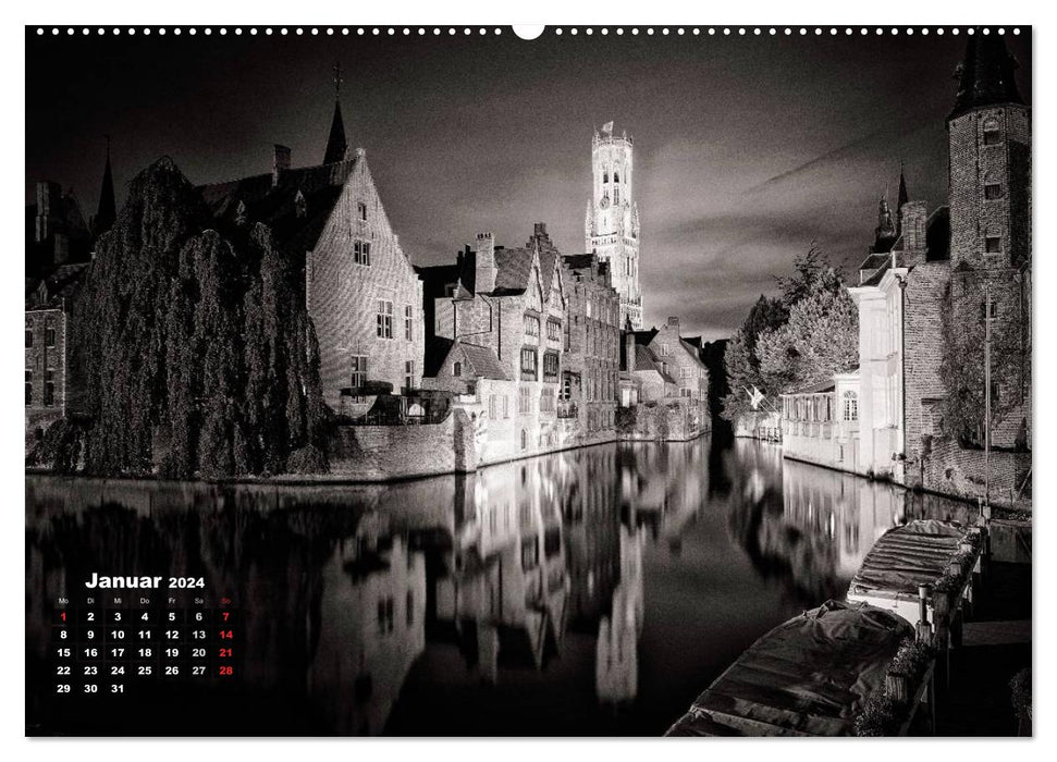 Brügge – Zeitreise ins Mittelalter (CALVENDO Wandkalender 2024)