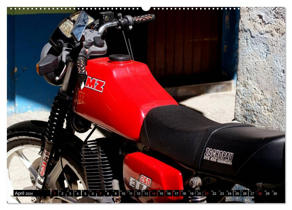 Légendes de la moto à Cuba (Calendrier mural CALVENDO Premium 2024) 