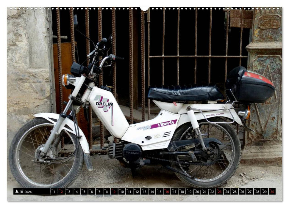 Légendes de la moto à Cuba (Calendrier mural CALVENDO Premium 2024) 