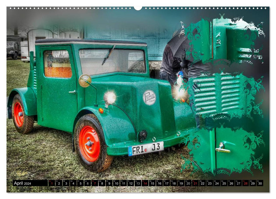 Vintage cars - tractors (CALVENDO wall calendar 2024) 