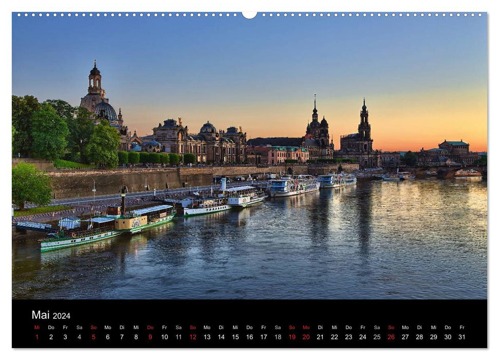 Bateau à aubes (Calendrier mural CALVENDO Premium 2024) 