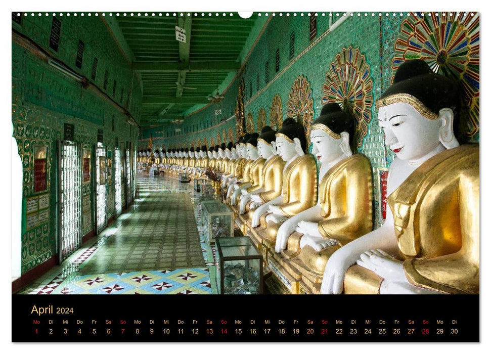 GOLDEN MYANMAR 2024 (CALVENDO Wall Calendar 2024) 