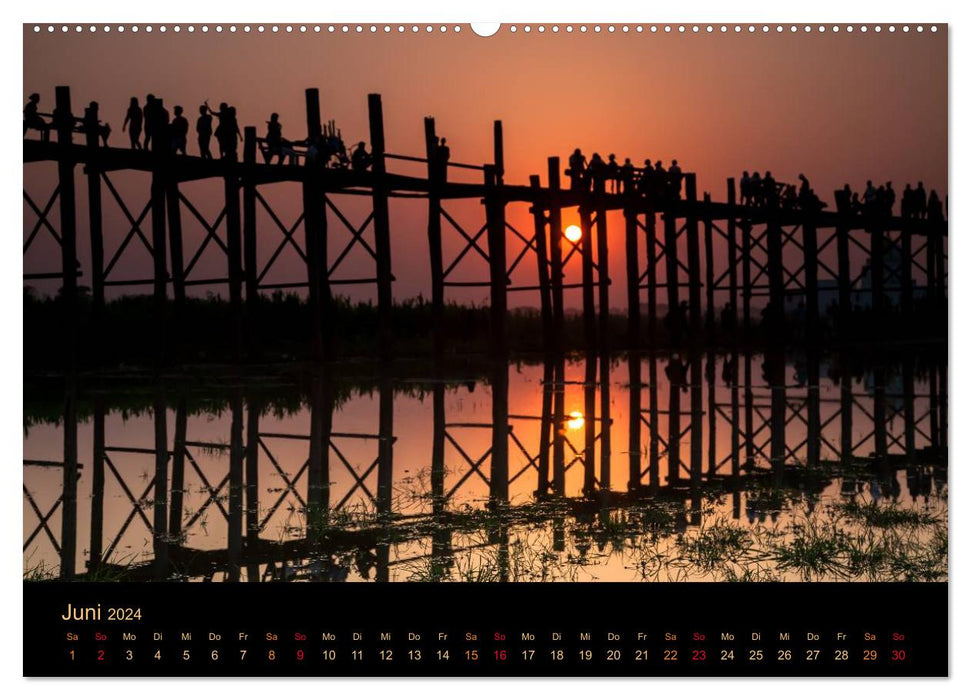 GOLDEN MYANMAR 2024 (CALVENDO Wall Calendar 2024) 