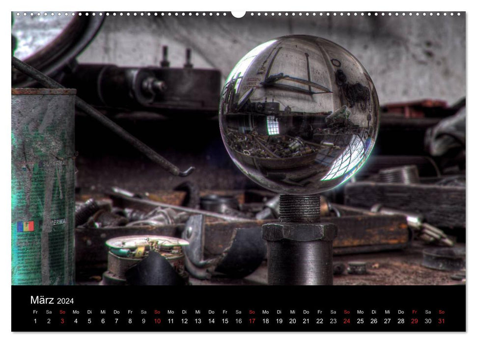 Abandoned Places - The Locomotive Workshop (CALVENDO Premium Wall Calendar 2024) 