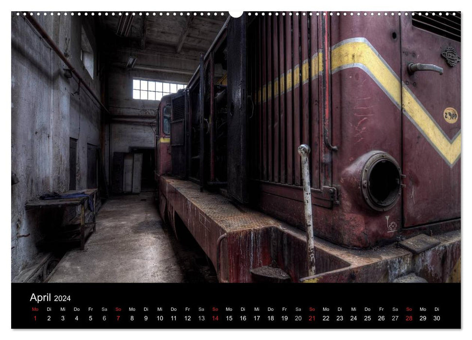 Verlassene Orte - Die Lokomotivwerkstatt (CALVENDO Premium Wandkalender 2024)