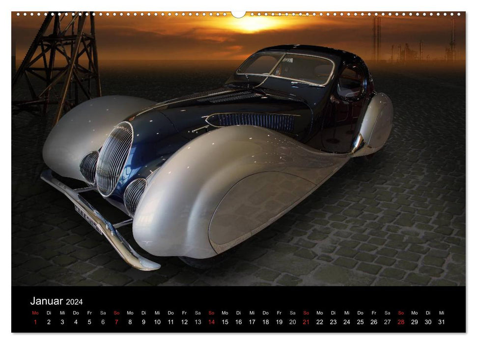 Classic Car Art (CALVENDO Premium Wall Calendar 2024) 