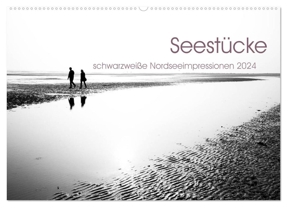 Seascapes. Black and white North Sea impressions 2024 (CALVENDO wall calendar 2024) 