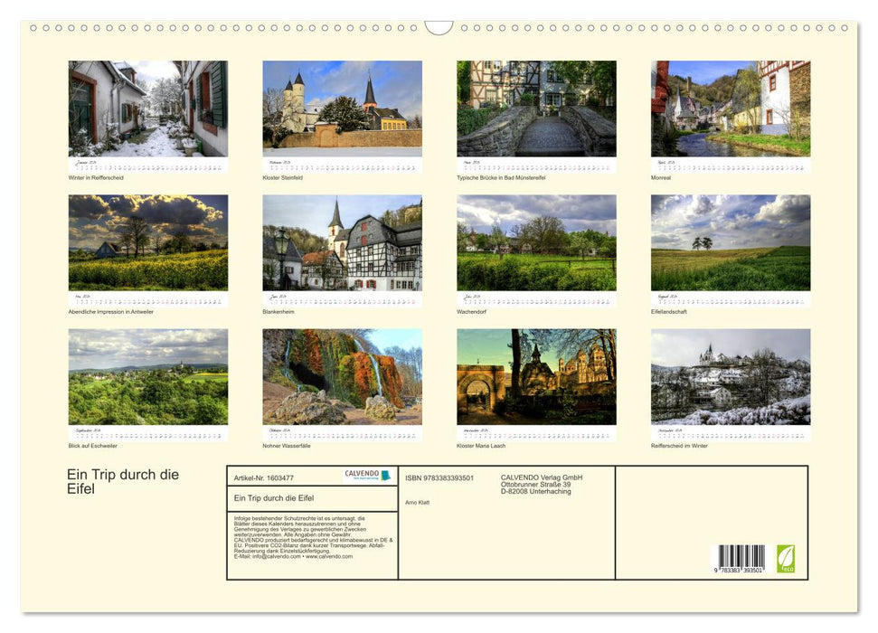 A trip through the Eifel (CALVENDO wall calendar 2024) 