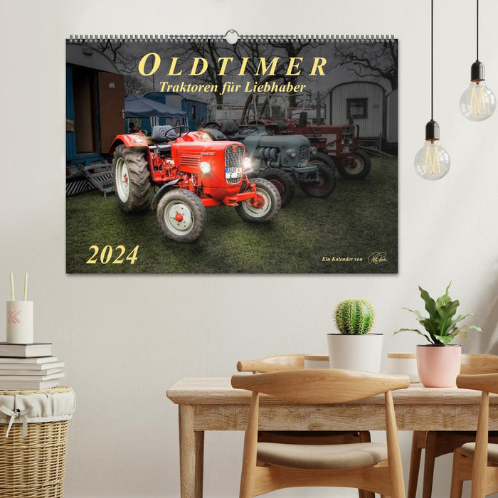 Vintage cars - tractors for lovers (CALVENDO wall calendar 2024) 