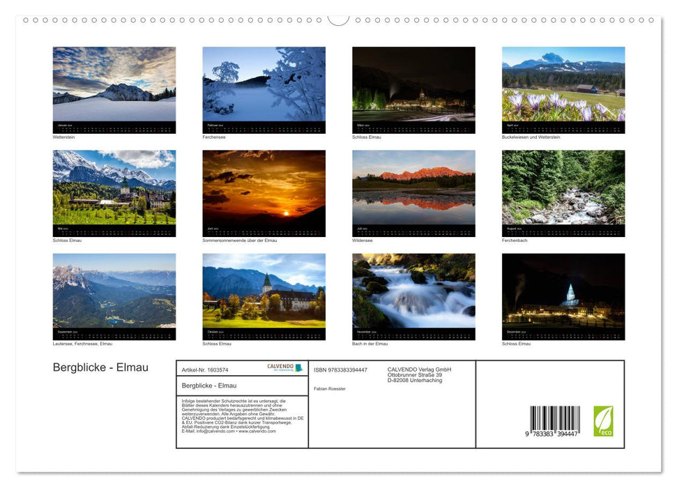 Bergblicke - Elmau (CALVENDO Premium Wandkalender 2024)