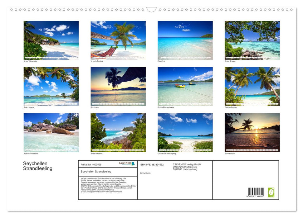 Seychellen Strandfeeling (CALVENDO Wandkalender 2024)