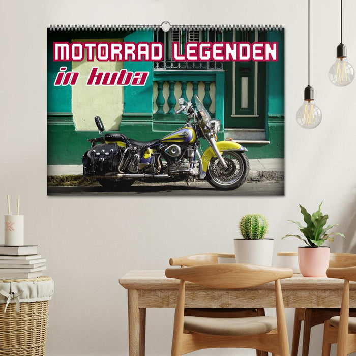Motorcycle legends in Cuba (CALVENDO wall calendar 2024) 