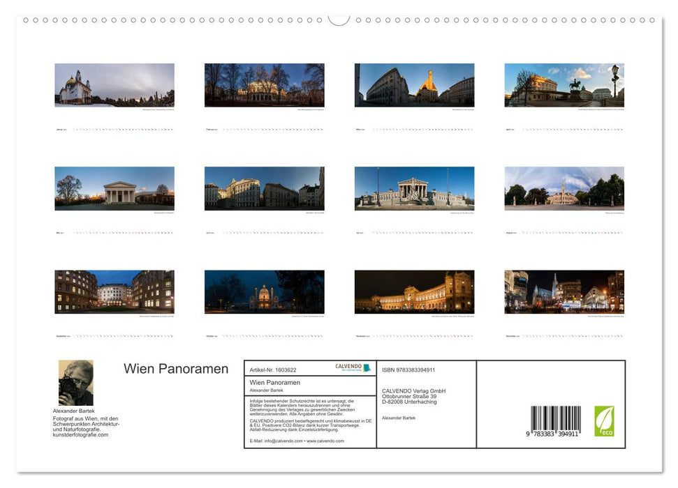 Wien Panoramen (CALVENDO Premium Wandkalender 2024)