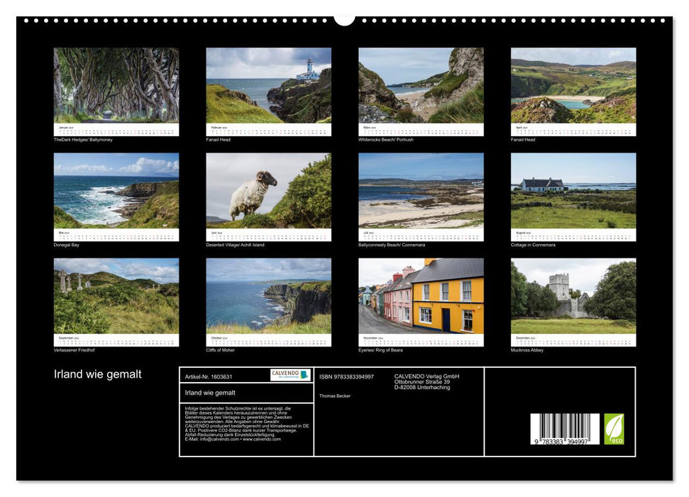 Ireland as if painted (CALVENDO Premium Wall Calendar 2024) 