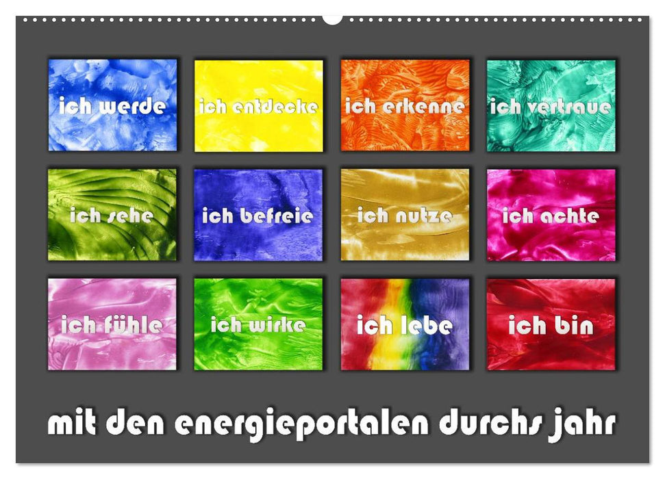 with the energy portals throughout the year (CALVENDO wall calendar 2024) 