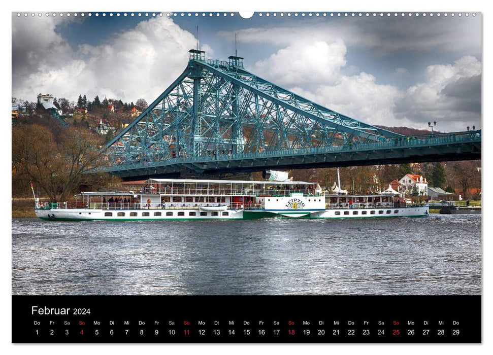 Paddle steamer (CALVENDO wall calendar 2024) 