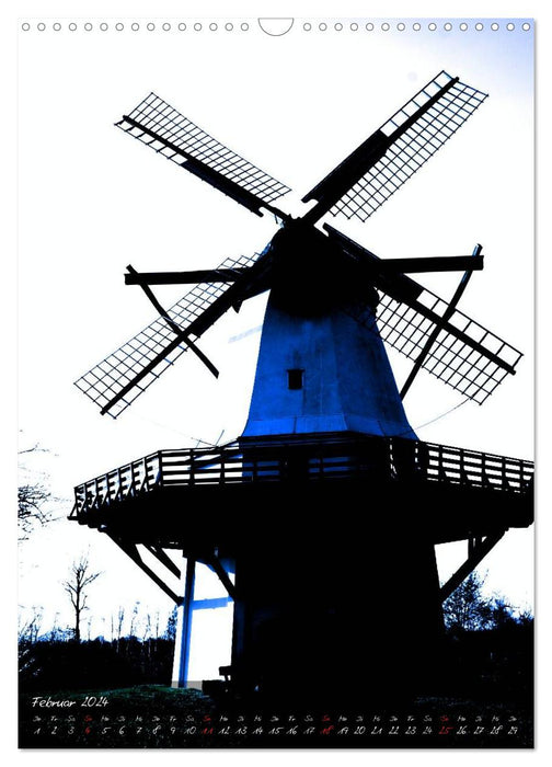 Mills in blue (CALVENDO wall calendar 2024) 