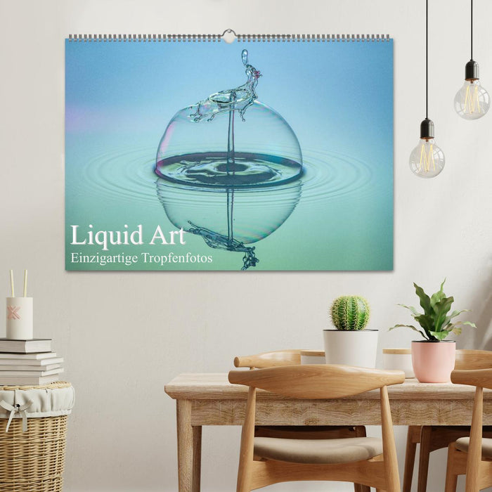 Liquid Art, Unique Drop Photos (CALVENDO Wall Calendar 2024) 