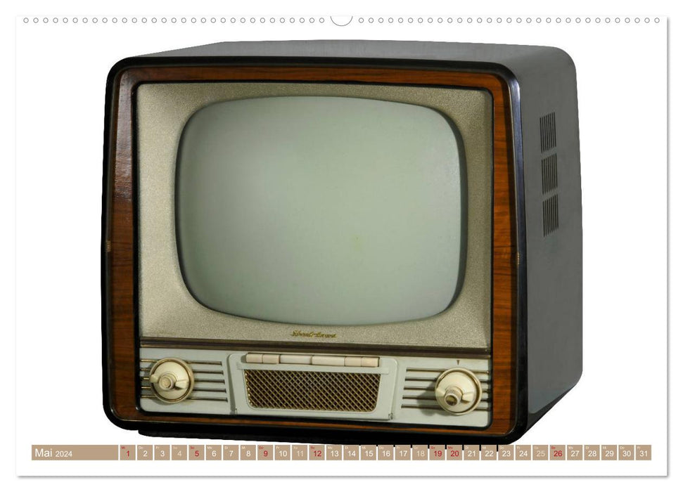 Televisions from the 1950s to the 70s: Watched through the tube (CALVENDO Premium Wall Calendar 2024) 